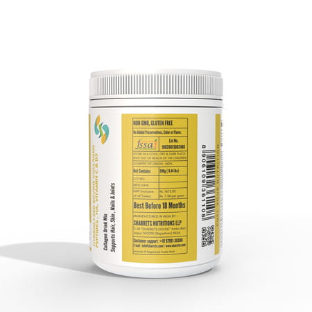 Sharrets Bch+ Bovine Collagen With Ha 100mg | Vitamin C 40mg & D3 400 Iu - Unflavored