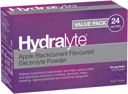 Hydralyte Electrolyte Powder | Adults | Apple Blackcurrant | 24 Sachets