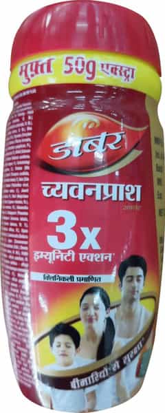 Dabur Chyawanprash 3X Immunity Action 500 Gm With 50 Gm Free