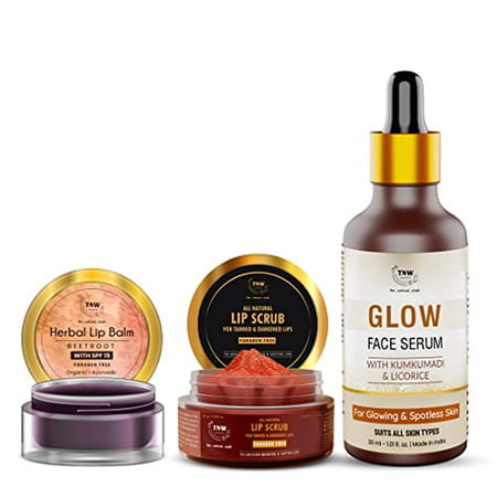 Tnw The Natural Wash Skin & Lip Care Combo With Glow Face Serum | Beetroot Lip Balm