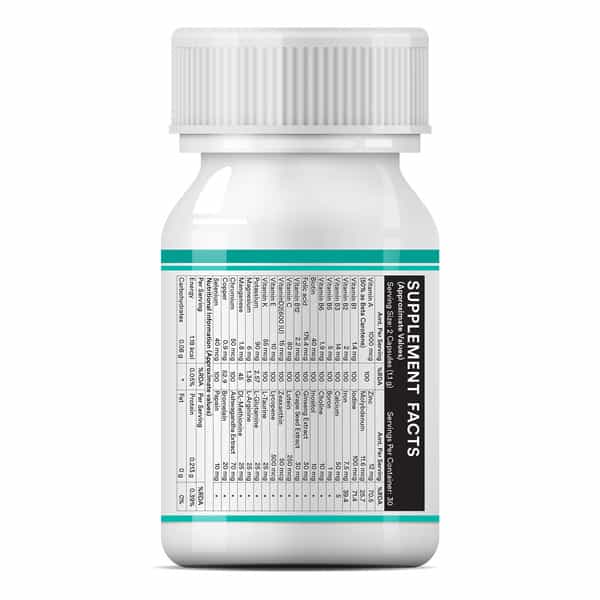 Inlife Multivitamins & Minerals Amino Acids Antioxidants With Ginseng Extract For Men 60 Capsules
