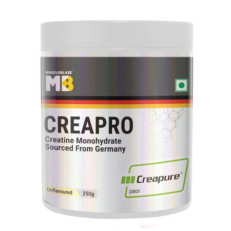 Muscleblaze Creapro Creatine Monohydrate With Creapure (Unflavoured | 83 Servings | 250g)