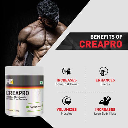Muscleblaze Creapro Creatine Monohydrate With Creapure (Unflavoured | 83 Servings | 250g)