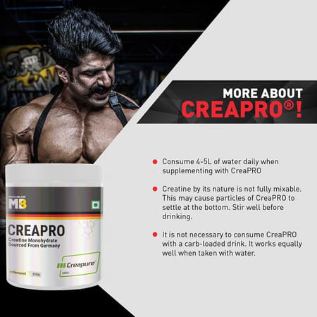 Muscleblaze Creapro Creatine Monohydrate With Creapure (Unflavoured | 83 Servings | 250g)