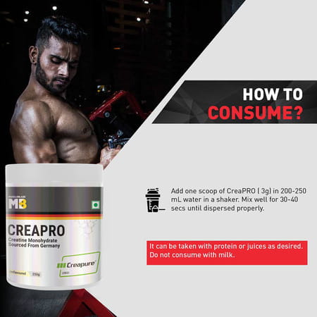 Muscleblaze Creapro Creatine Monohydrate With Creapure (Unflavoured | 83 Servings | 250g)