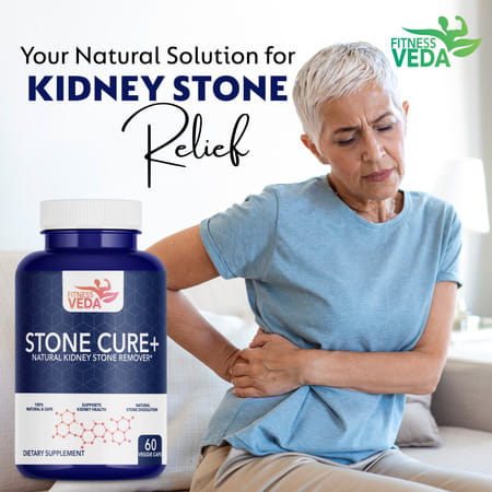 Fitnessveda Stone Cure+ Natural Kidney Stone Remover Abdominal Pain And Imflamation