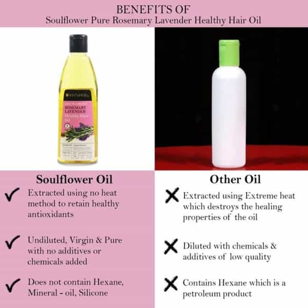 Soulflower Rosemary Lavender Healthy Hair Oil 225Ml