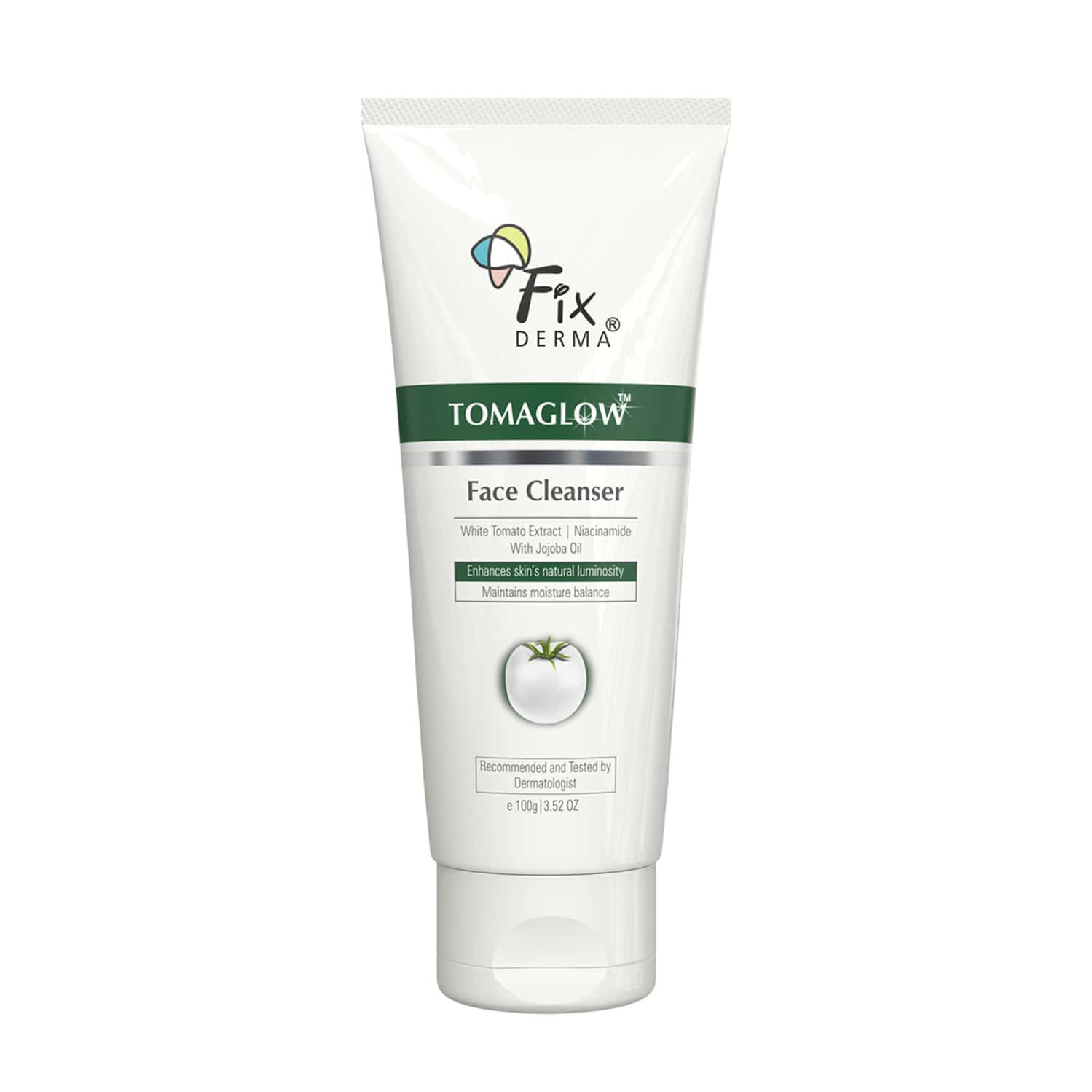 Fixderma Tomaglow Face Cleanser With White Tomato Extract, Niacinamide Tan Removal Face Wash 100g