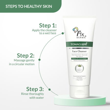 Fixderma Tomaglow Face Cleanser With White Tomato Extract, Niacinamide Tan Removal Face Wash 100g