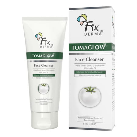 Fixderma Tomaglow Face Cleanser With White Tomato Extract, Niacinamide Tan Removal Face Wash 100g