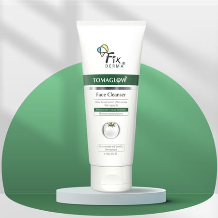 Fixderma Tomaglow Face Cleanser With White Tomato Extract, Niacinamide Tan Removal Face Wash 100g