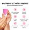 Plush 100% Reusable Menstrual Cup For Women With Cotton Pouch | Size-Large | Stem For Easy Removal