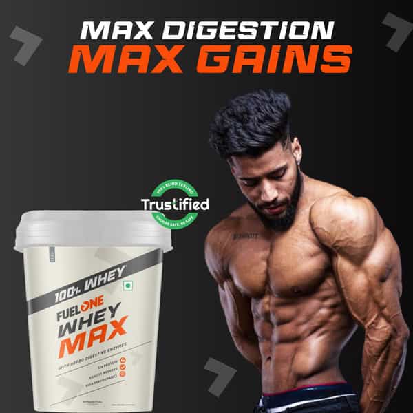 Fuel One Whey Max | Whey Protein Concentrate & Whey Protein Isolate | 27G Protein (Chocolate | 4Kg)