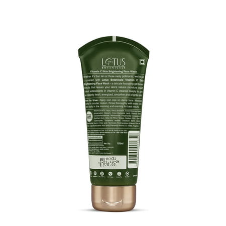 Lotus Botanicals Skin Brightening Vitamin C Face Wash 100ml (Pack Of 2)