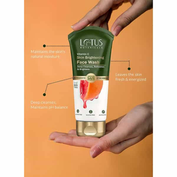 Lotus Botanicals Skin Brightening Vitamin C Face Wash 100Ml (Pack Of 2)