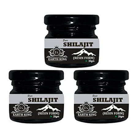 Earth King Pure Ayurvedic Shilajit/Shilajit Resin | Raw Shilajit | (Semi Liquid) - 60gm (Pack Of 1)