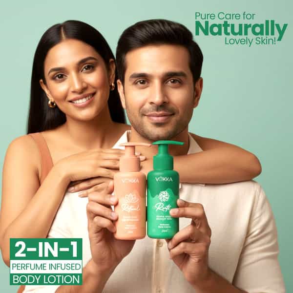 Vokka Ritual & Roots Perfume Body Lotion Combo 50Ml X 2 | Vanilla Orchid & Citrus Honey Vanilla Musk