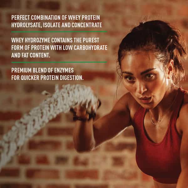 Bodyfirst Whey Hydrozyme - Whey Protein Isolate & Hydrolysate With Enzyme Technology | Coffee | 1 Kg