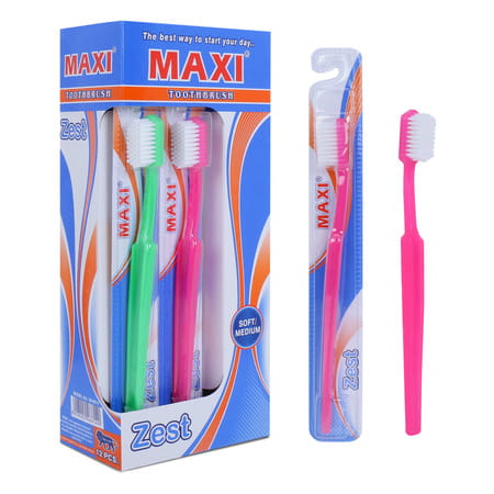 Maxi Zest Soft Toothbrush (Pack Of 12)