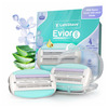 Letsshave Evior 6 Razor Blade Refills For Women (Pack Of 2) | Mid-Flex Blades & Dual Moisture Bar