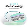 Letsshave Evior 6 Razor Blade Refills For Women (Pack Of 2) | Mid-Flex Blades & Dual Moisture Bar