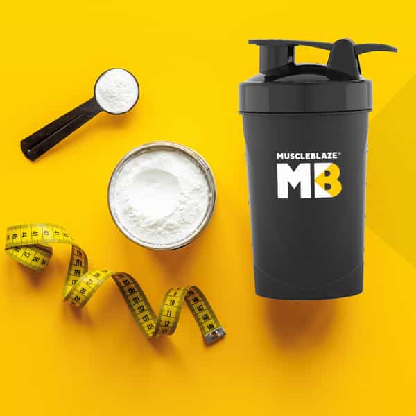 Muscleblaze Compact Shaker | Protein Shaker Bottle | Gym Shaker | 100% Leakproof | 500 Ml
