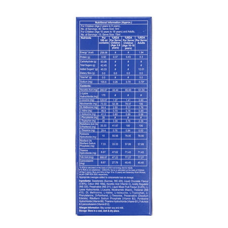 Health Ok Mix Fruit & Chocolate Flavour Bottle Of 200 Ml Syrup