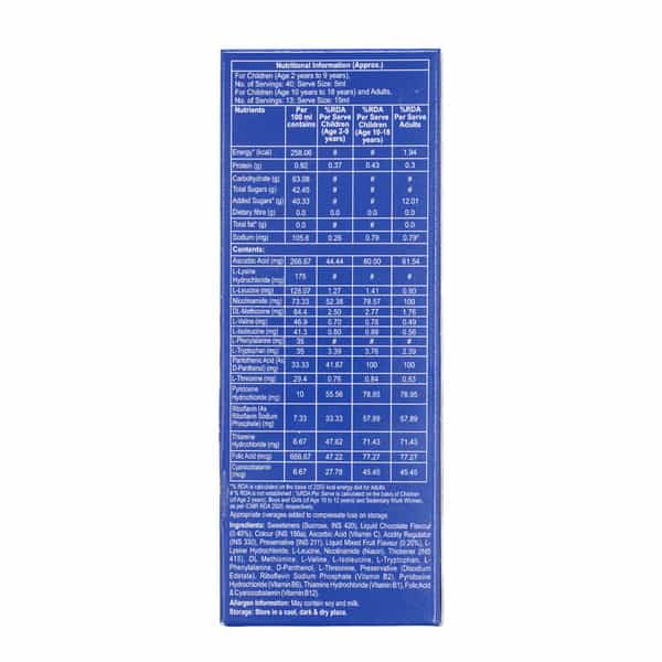 Health Ok Mix Fruit & Chocolate Flavour Bottle Of 200 Ml Syrup