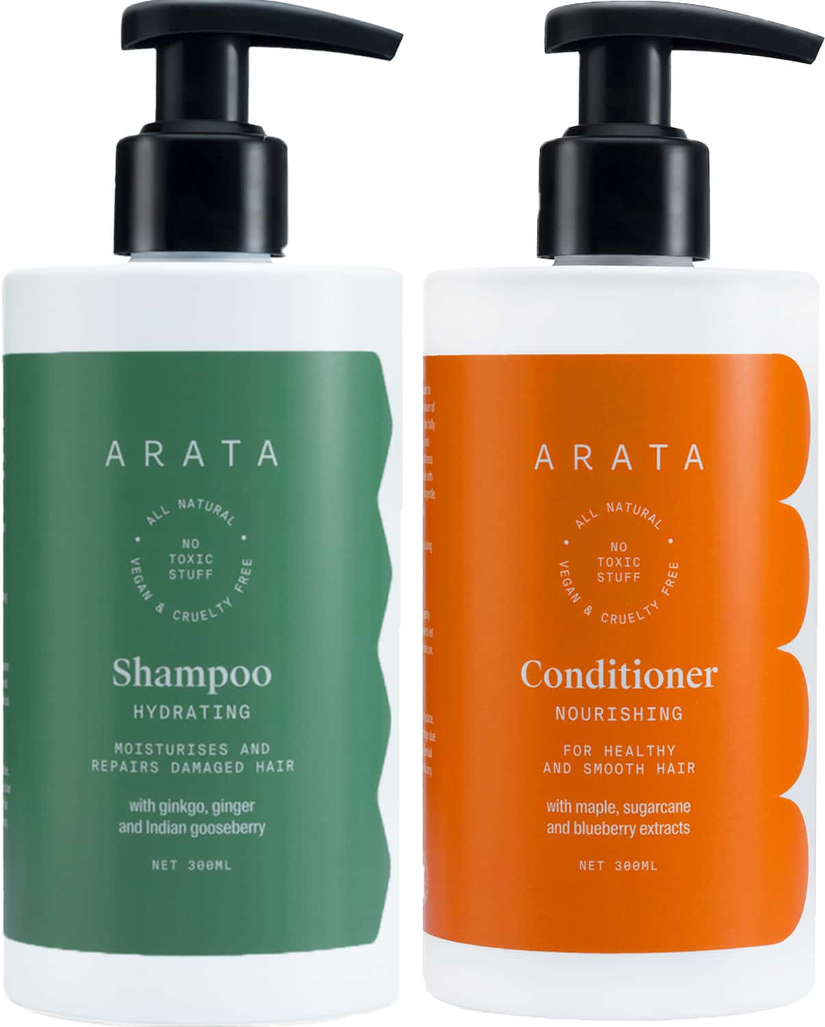 Arata Natural Damage Repair Duo For Women & Men With Hydrating Shampoo(300 Ml )&Conditioner(300 Ml)