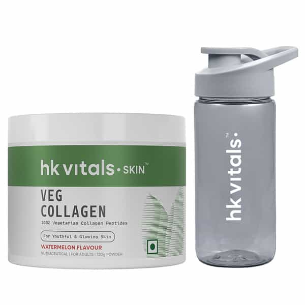 Hk Vitals Veg Collagen | 120G (Watermelon) | Skin | Hair & Nails With Sipper