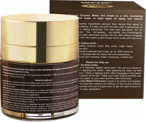 Wow Skin Science Coconut Water Full Cream With Hyaluronic Acid - 50 Ml