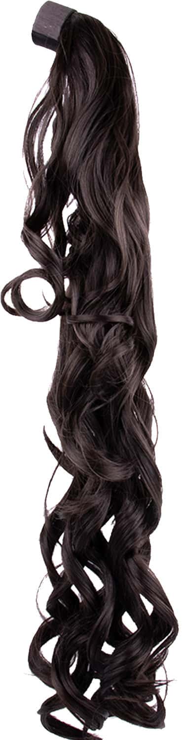 Streak Street Curly Dark Brown Ponytail