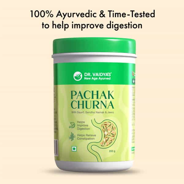 Dr. Vaidya's Pachak Churna| Ayurvedic Digestive Support - 200G | Expert-Formulated Solution