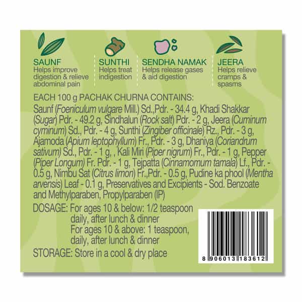 Dr. Vaidya's Pachak Churna| Ayurvedic Digestive Support - 200G | Expert-Formulated Solution