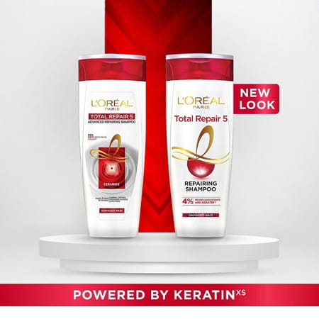 L'oreal Paris Total Repair 5 Repairing Shampoo For Damaged Hair - 82.5ml