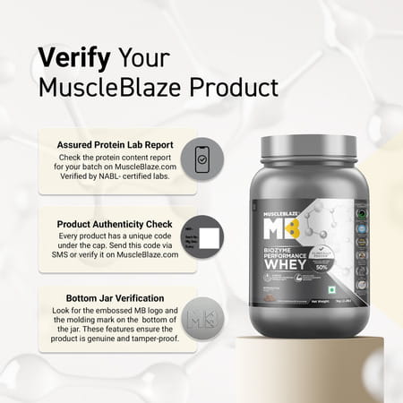 Muscleblaze Biozyme Performance Whey Protein Powder | Rich Chocolate (1Kg) | 25G Protein