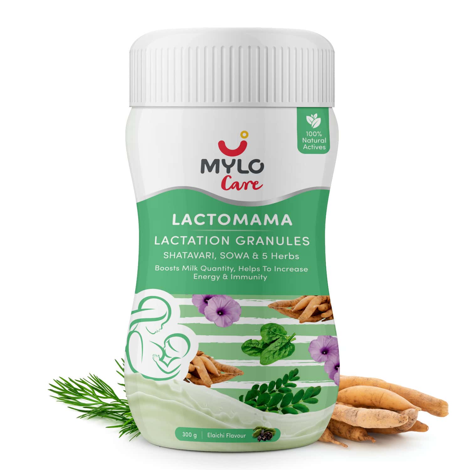 Mylo Lactomama Granules – Lactation Supplement 300g (Pack Of 1| Elaichi)