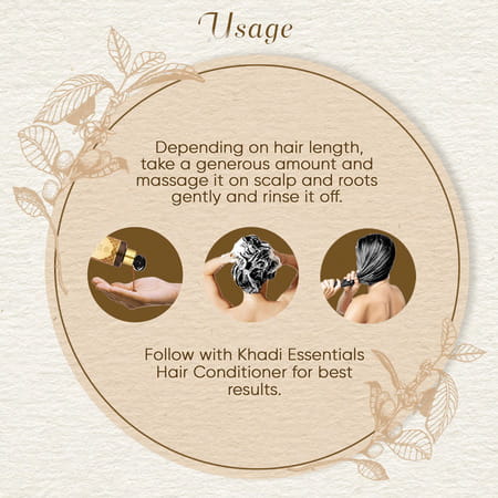 Khadi Essentials Ayurvedic Coffee & Red Moroccan Clay Hair Shampoo For Oily Scalp- 200 Ml