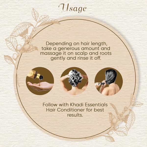 Khadi Essentials Ayurvedic Coffee & Red Moroccan Clay Hair Shampoo For Oily Scalp- 200 Ml