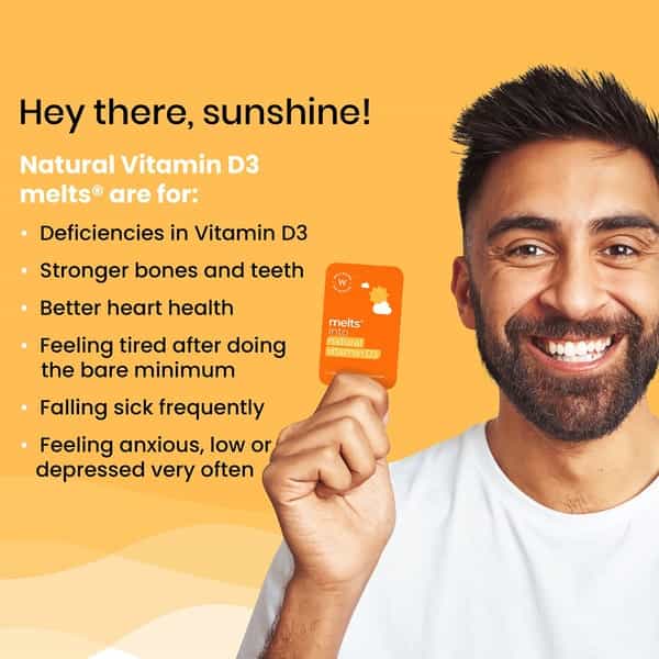 Wellbeing Nutrition Melts Natural Vitamin D3 + K2 For Improved Bone Health 30 Strips