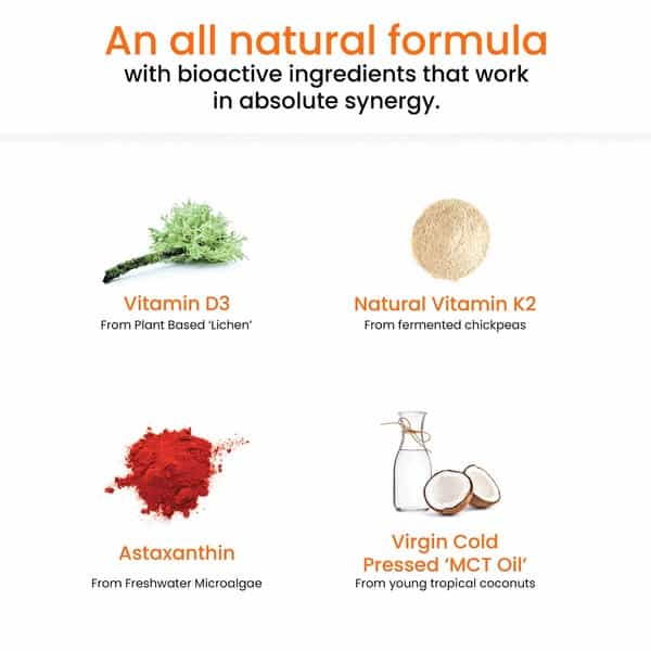 Wellbeing Nutrition Melts Natural Vitamin D3 + K2 For Improved Bone Health 30 Strips