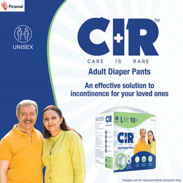 Cir Diaper | Adult Diaper | Large | Premium Pant Style | Waist (35"-47") | Pack Of 1 (10 Units)