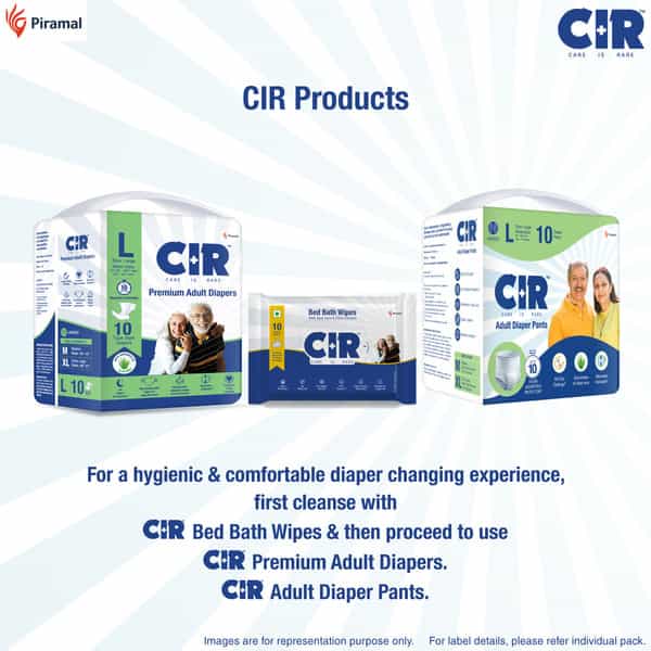 Cir Diaper | Adult Diaper | Large | Premium Pant Style | Waist (35"-47") | Pack Of 1 (10 Units)