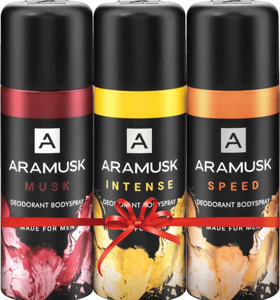 Aramusk Deodorant Body Spray -(150Mlx3)- Musk+Intense+Speed