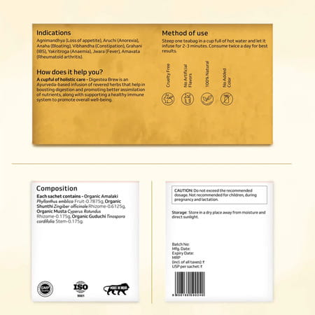 Purely Yours Digestea Brew For Indigestion And Acidity - 30 Sachets