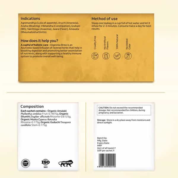 Purely Yours Digestea Brew For Indigestion And Acidity - 30 Sachets