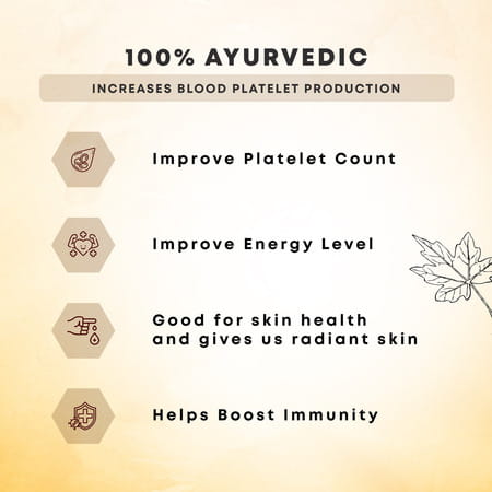 Four Seasons Papaya Leaf Juice 500Ml | Helps To Boost Platelets Count - Boosts Immunity