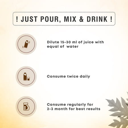 Four Seasons Papaya Leaf Juice 500Ml | Helps To Boost Platelets Count - Boosts Immunity
