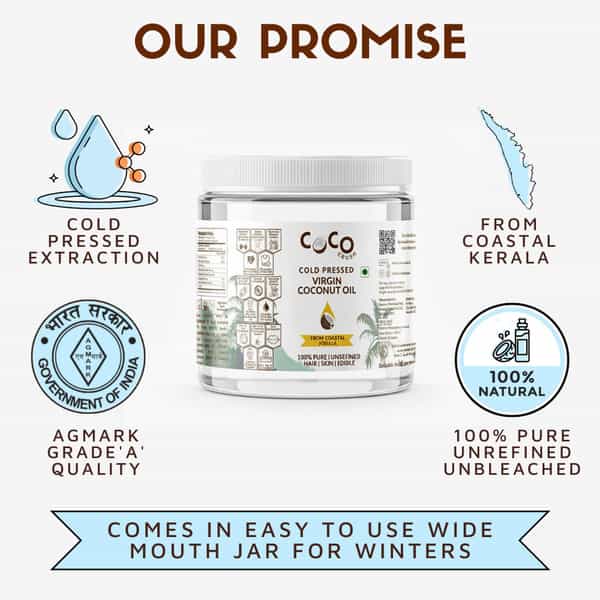 Coco Crush Cold Pressed Virgin Coconut Oil Jar - 200Ml