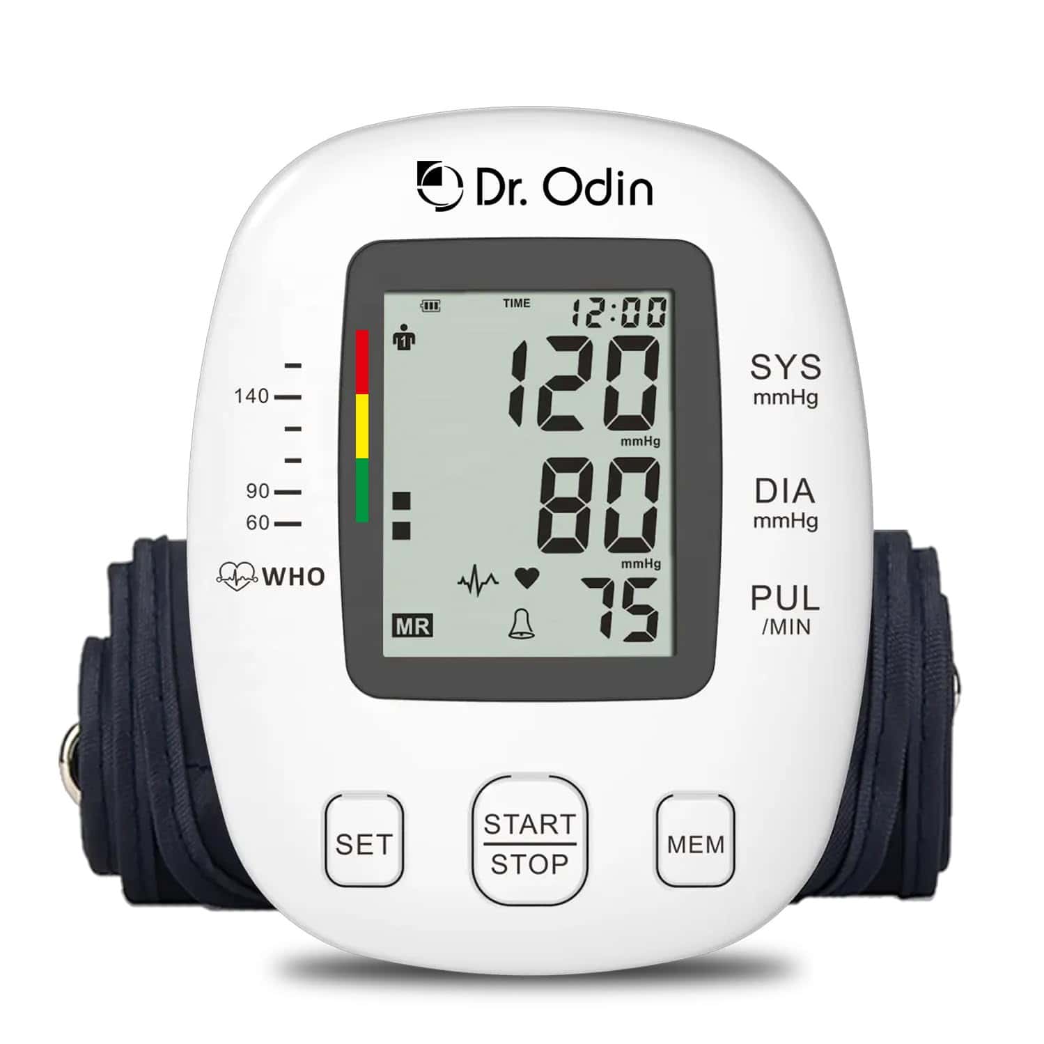 Dr. Odin Digital Blood Pressure Monitor | Accurate Bp Pulse Readings | Large Cuff (22-42cm) | Obp104